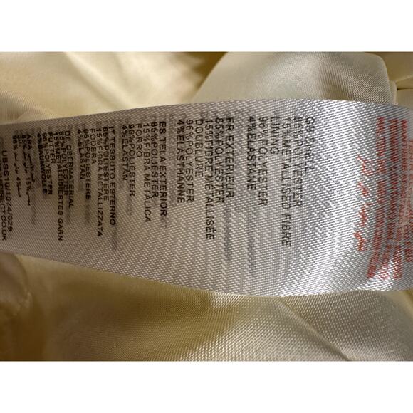 Uttam Boutique S 6 Gold and Cream Brocade Back Zip Skirt Event Going Out Dressy - Picture 7 of 7